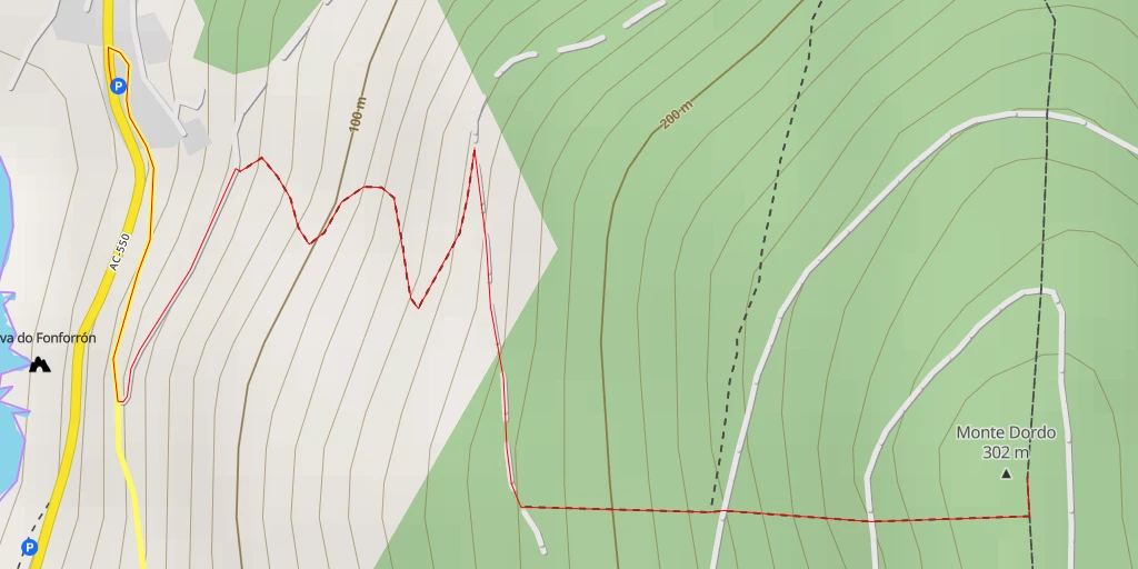 Carte de l'itinéraire :  Monte Dordo