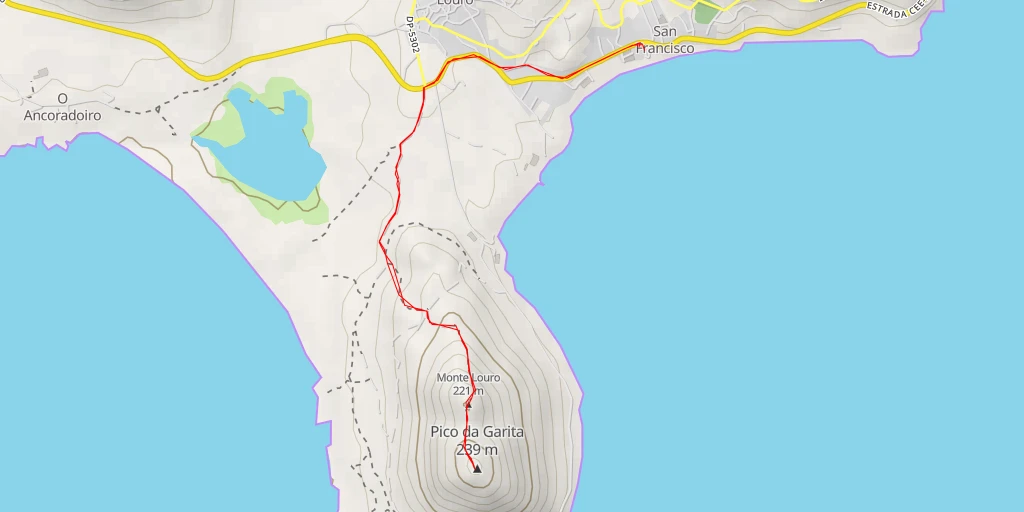 Carte de l'itinéraire :  Pico da Garita