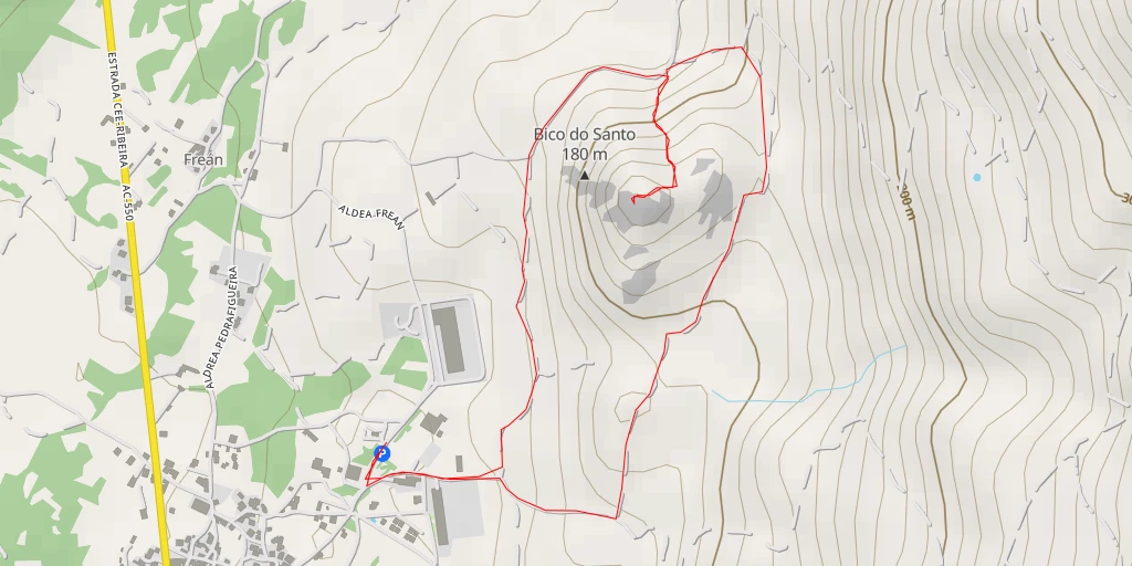 Map of the trail for Bico do Santo