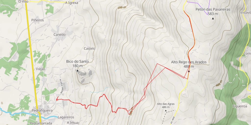 Map of the trail for AC-400