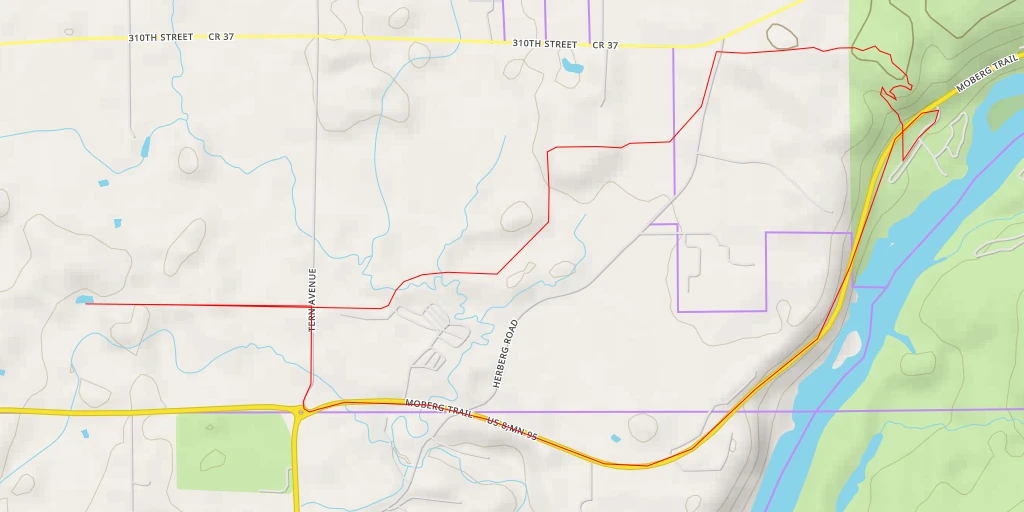 Carte de l'itinéraire :  Swedish Immigrant Trail - Swedish Immigrant Trail