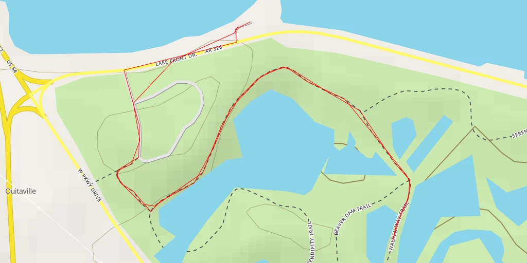 Map of the trail for Walden Way Trail - Walden Way Trail - Russellville