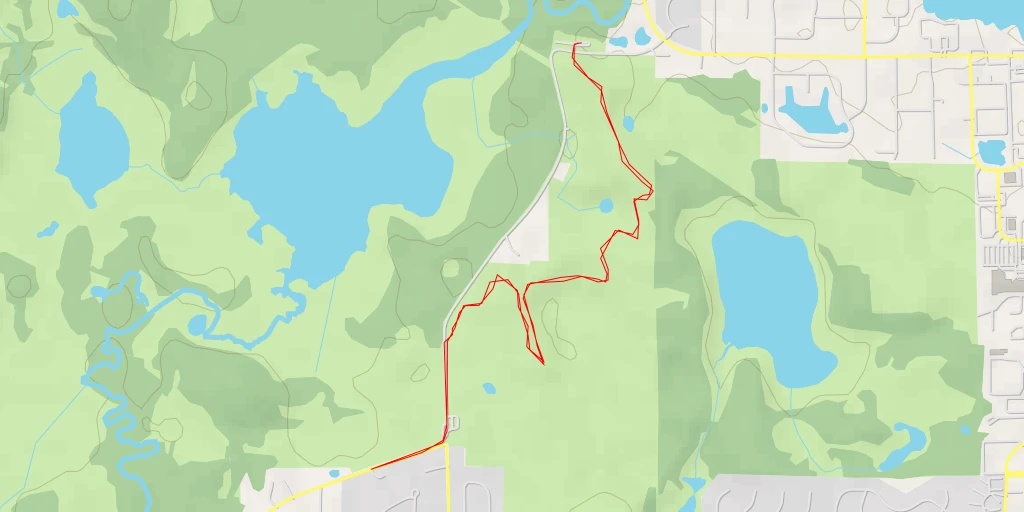 Map of the trail for Elm Creek Road