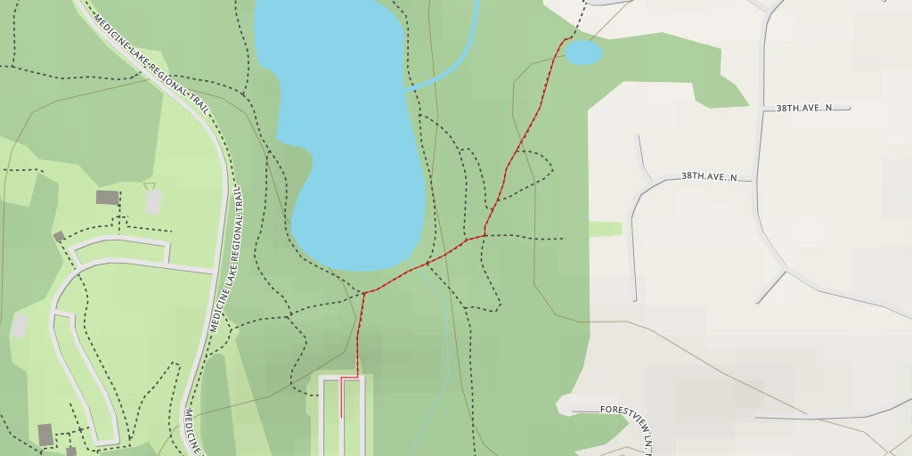 Map of the trail for Goldenrod Lane North