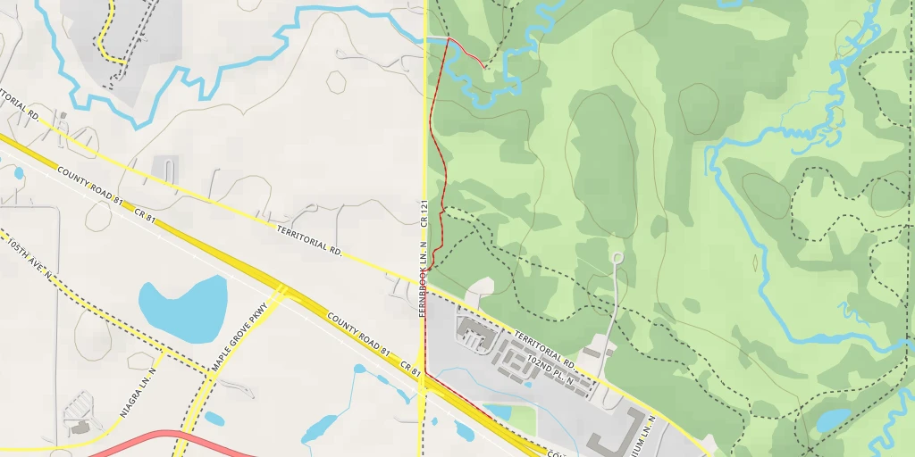 Map of the trail for County Road 81 - County Road 81