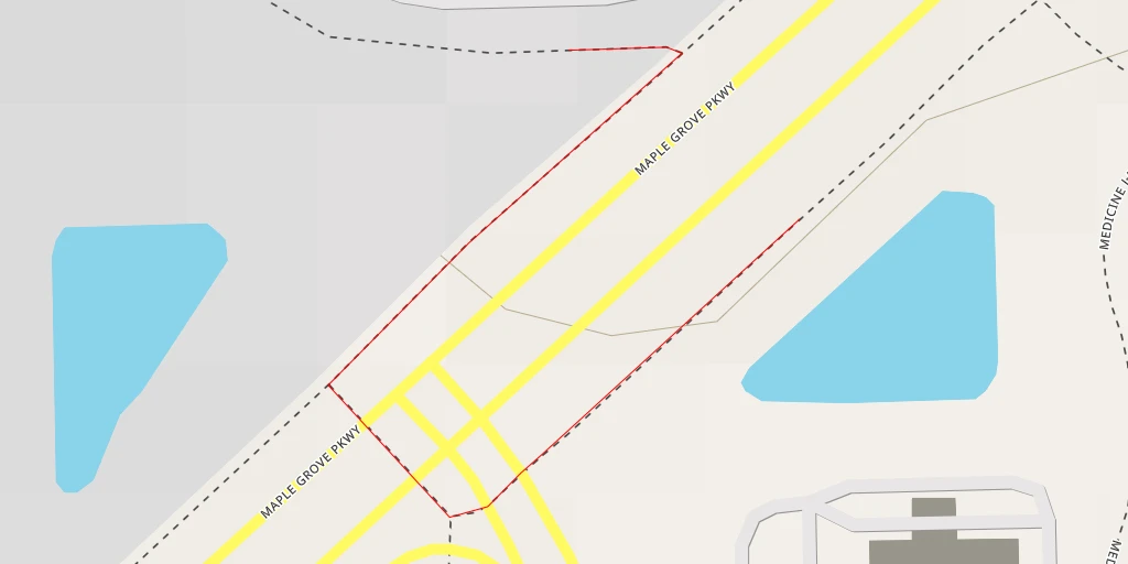 Map of the trail for Medicine Lake Regional Trail