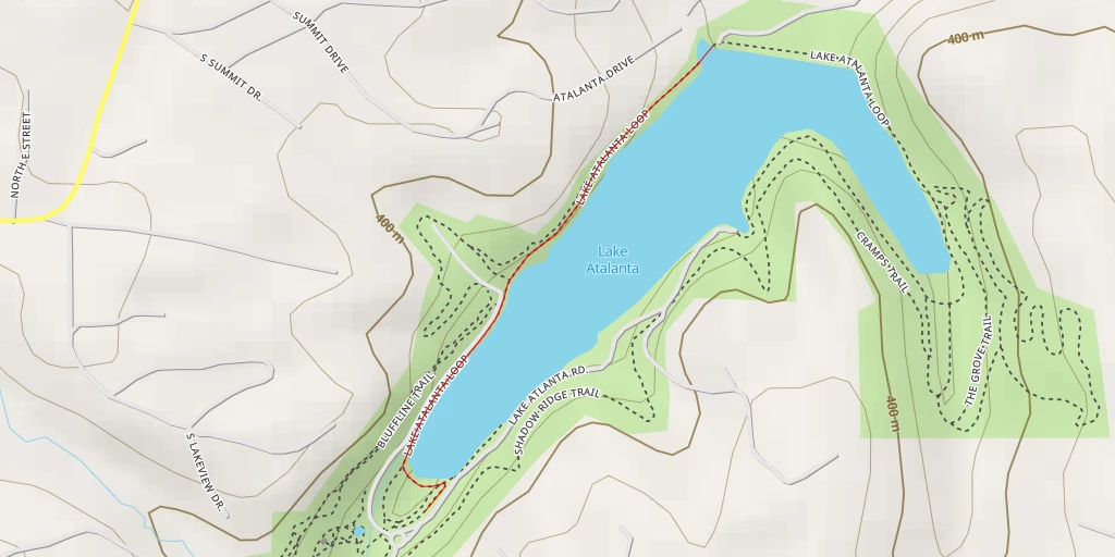 Map of the trail for AI - Lake Atalanta Service Road - Rogers