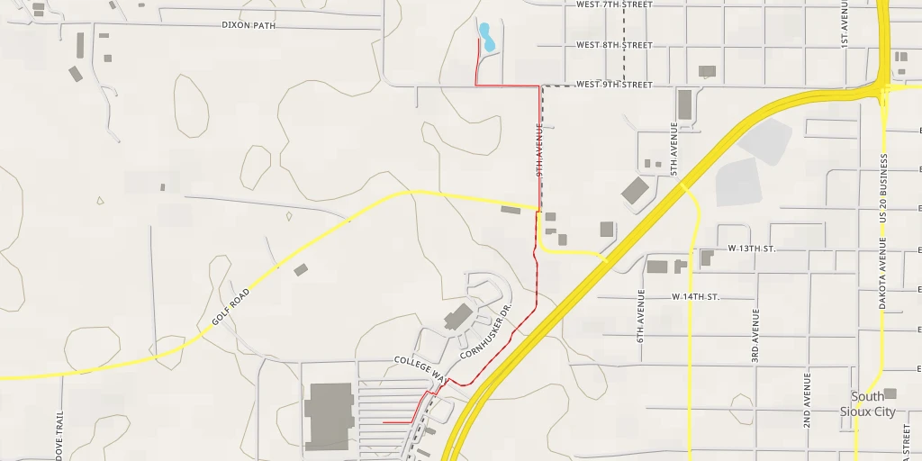 Map of the trail for West 9th Street