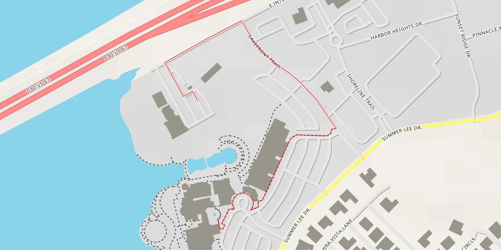 Map of the trail for Summer Lee Drive