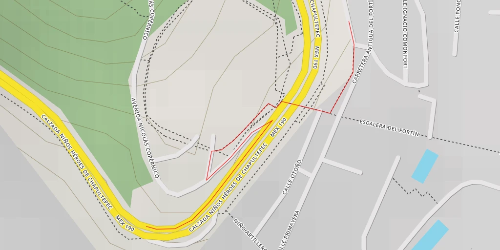 Map of the trail for Calzada Niños Héroes de Chapultepec - Oaxaca