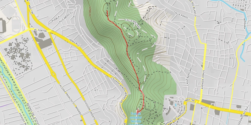 Map of the trail for Calle Encinal - Oaxaca