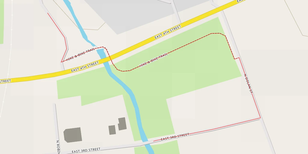 Map of the trail for East 3rd Street - East 3rd Street