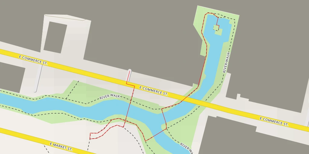 Map of the trail for River Walk - San Antonio