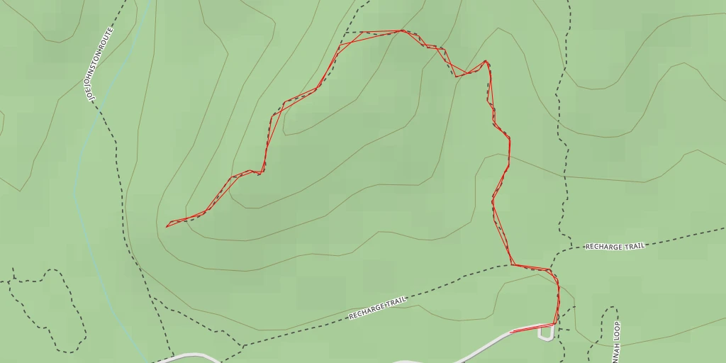 Map of the trail for South Bluff Spurs Overlook