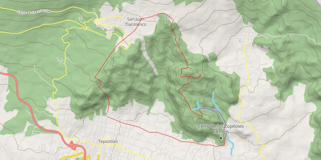 Map of the trail for Camino Viejo a San Juan