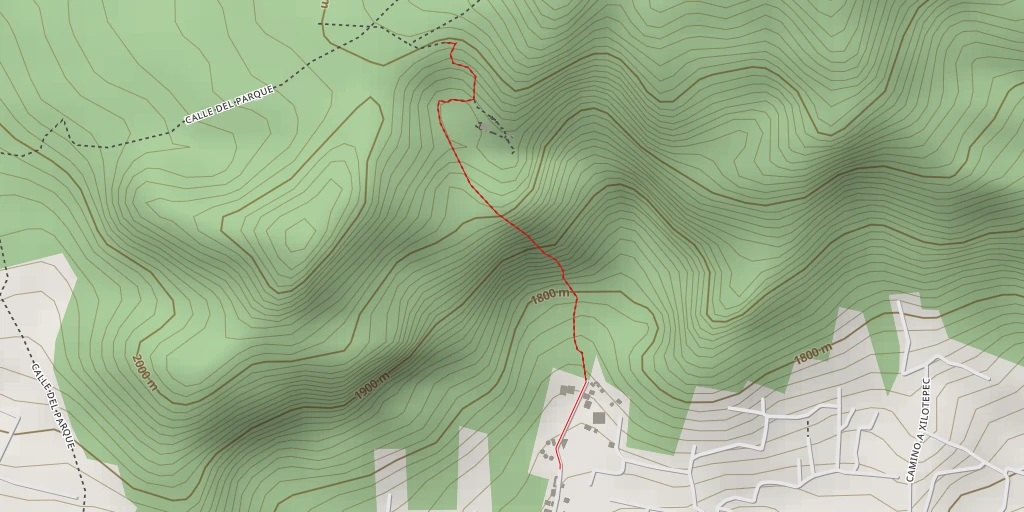 Map of the trail for Calle del Parque