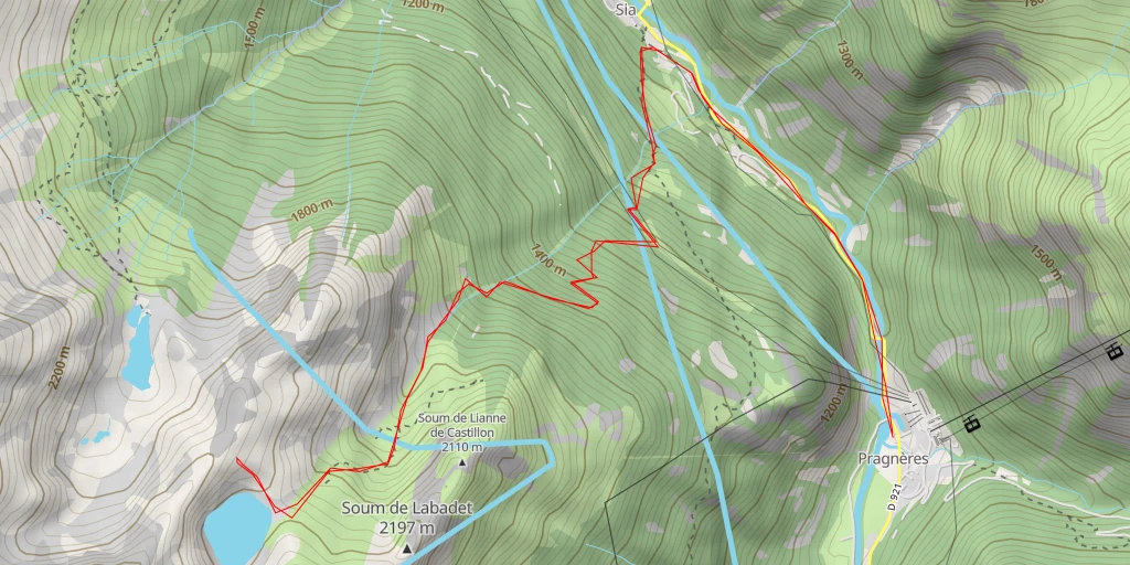 Carte de l'itinéraire :  65120 - Gavarnie-Gèdre