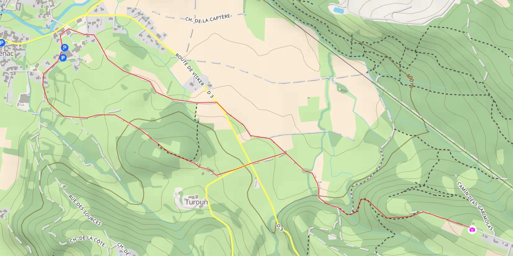 Carte de l'itinéraire :  Observatoire astronmique de Biscarmiau