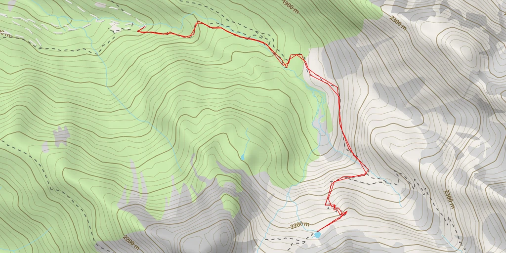 Carte de l'itinéraire :  Cabane de Maucapera - Pont de la Crabiou