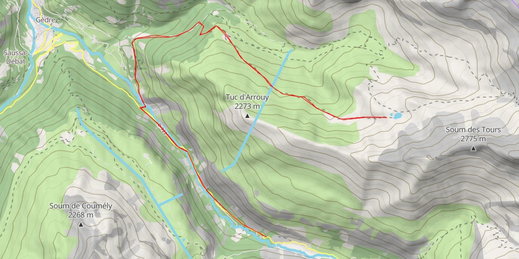 Carte de l'itinéraire :  Lac de Bassia