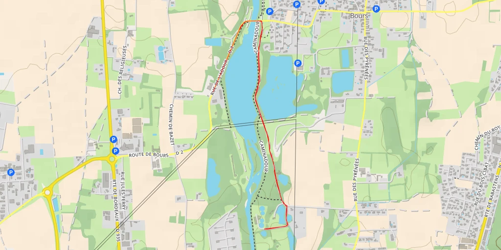 Map of the trail for Rue de la Carbonne