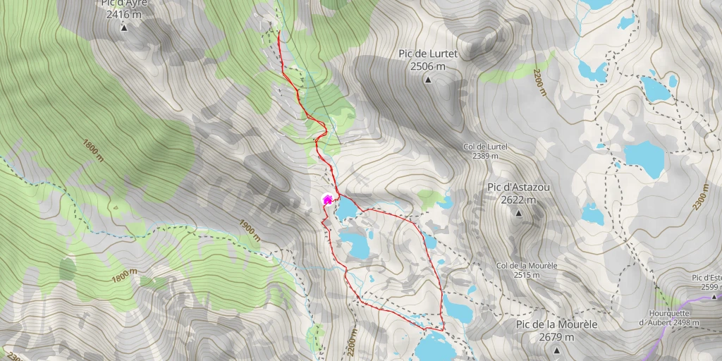 Carte de l'itinéraire :  65120 - Gavarnie-Gèdre