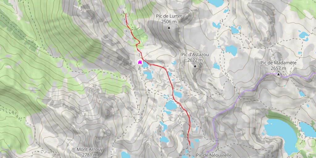 Carte de l'itinéraire :  65120 - Gavarnie-Gèdre