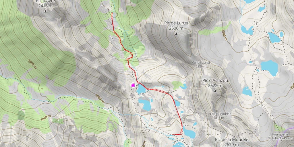 Carte de l'itinéraire :  65120 - Gavarnie-Gèdre