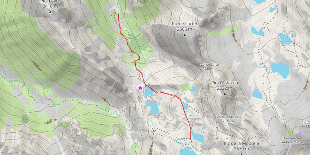 Carte de l'itinéraire :  65120 - Gavarnie-Gèdre