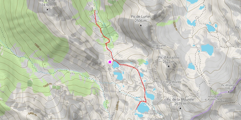 Carte de l'itinéraire :  65120 - Gavarnie-Gèdre