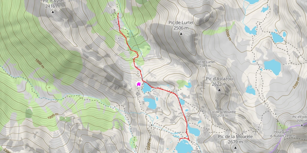 Carte de l'itinéraire :  65120 - Gavarnie-Gèdre