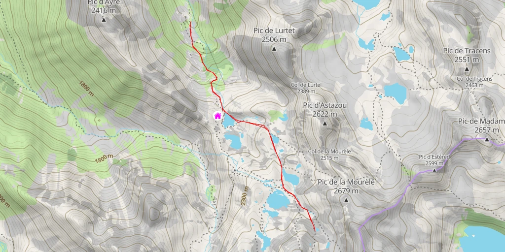 Carte de l'itinéraire :  65120 - Gavarnie-Gèdre