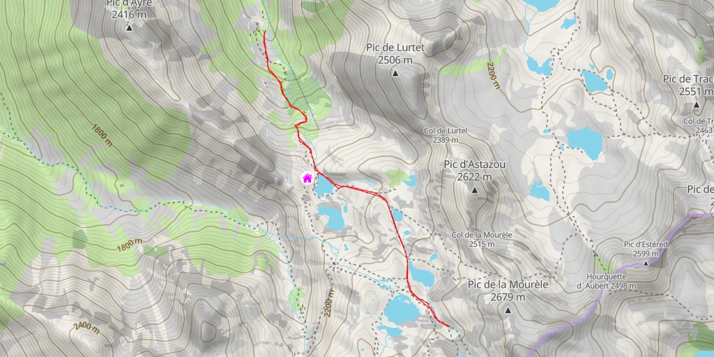 Carte de l'itinéraire :  65120 - Gavarnie-Gèdre