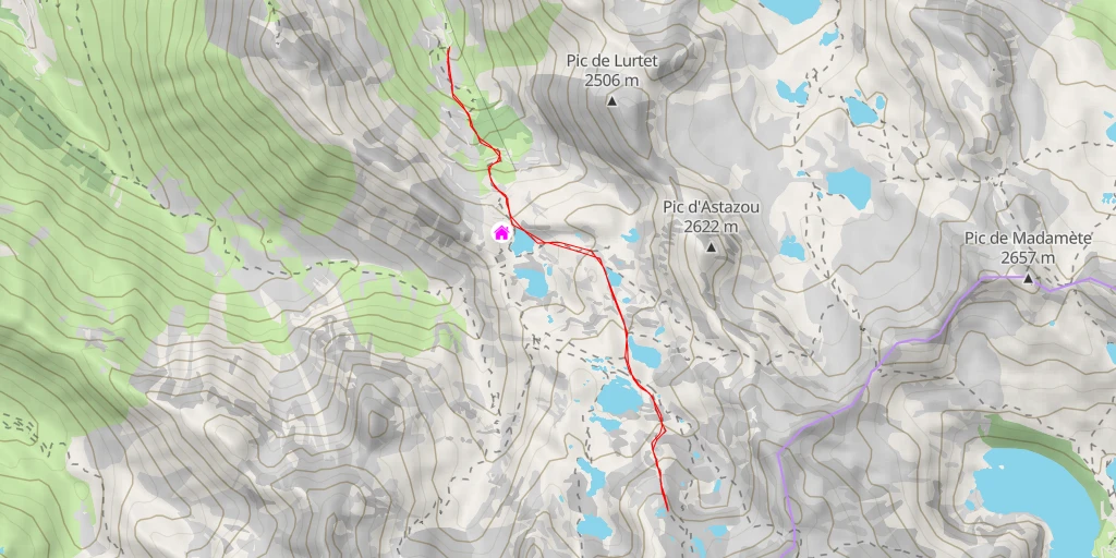 Carte de l'itinéraire :  65120 - Gavarnie-Gèdre