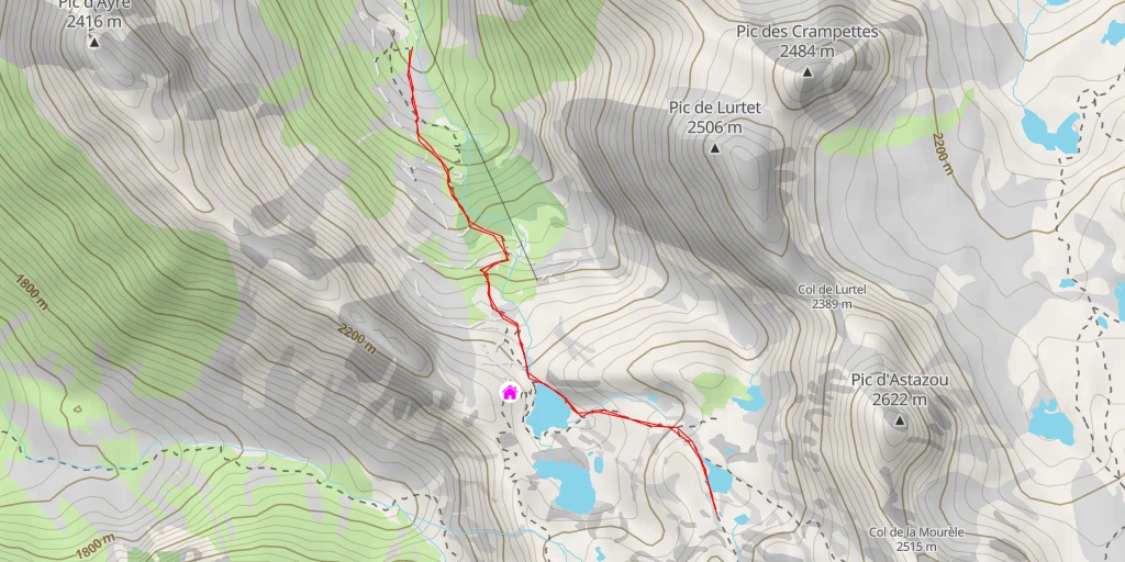 Carte de l'itinéraire :  65120 - Gavarnie-Gèdre