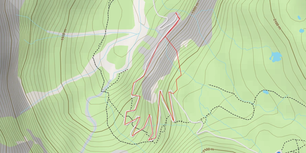 Map of the trail for Vallée d'Héas Cascade du Pin