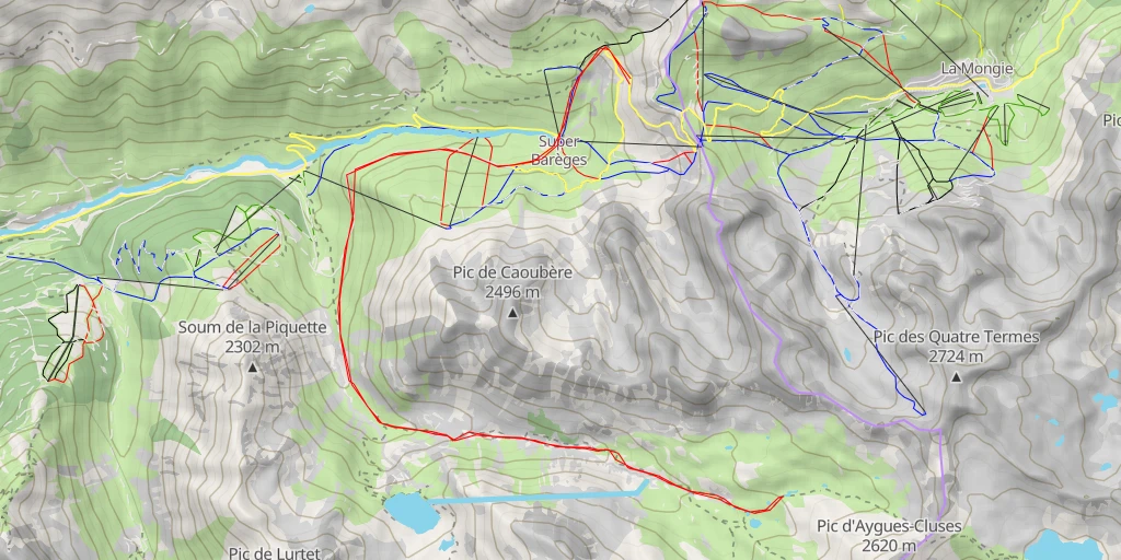 Carte de l'itinéraire :  Lac d'Agalops