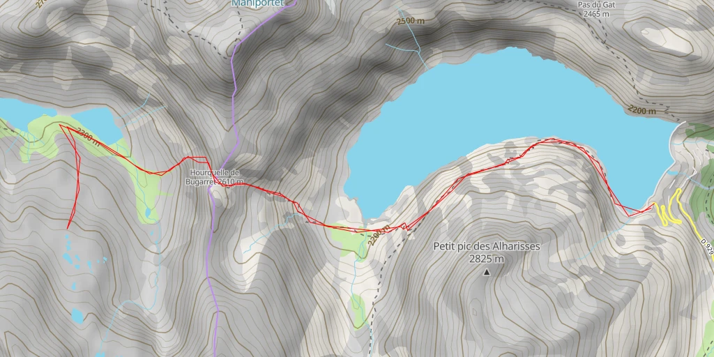 Carte de l'itinéraire :  65120 - Gavarnie-Gèdre