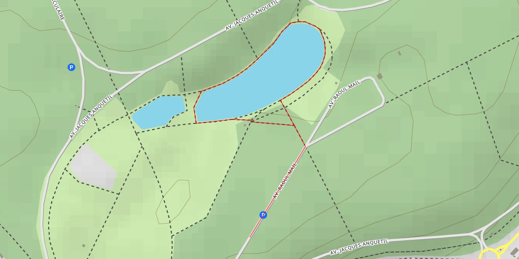 Map of the trail for Les Lacs