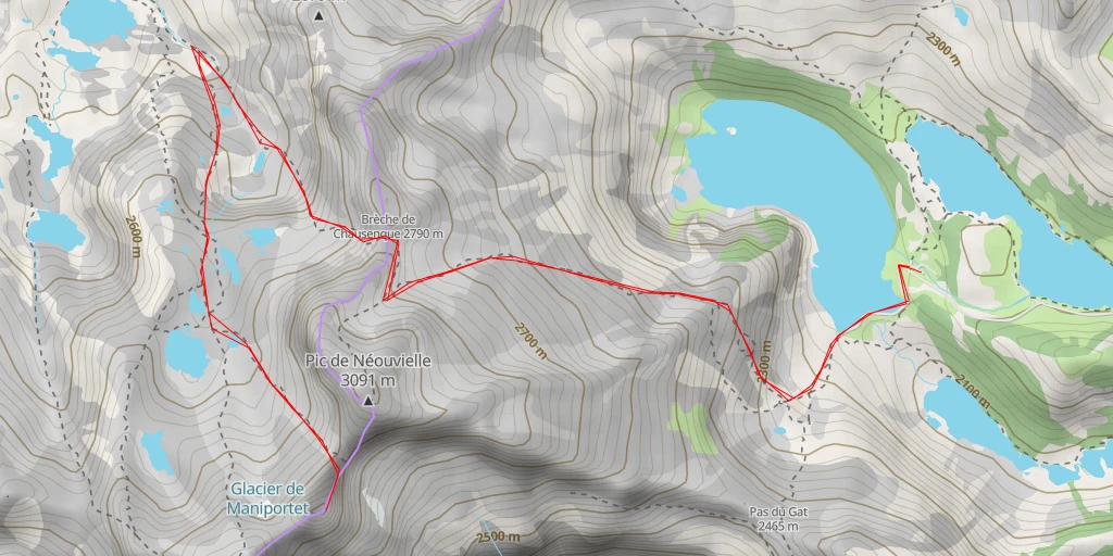 Map of the trail for Pic des Trois Conseillers