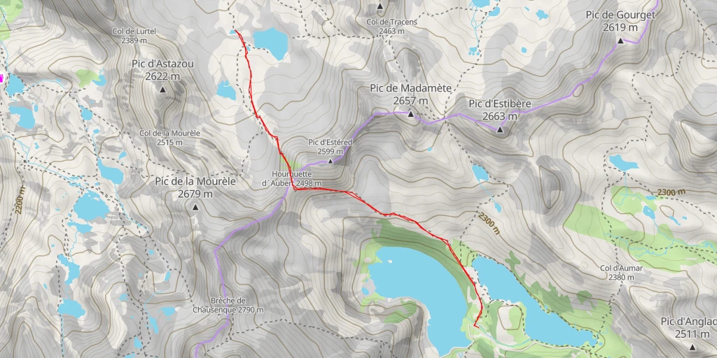 Carte de l'itinéraire :  Pont de Pountou