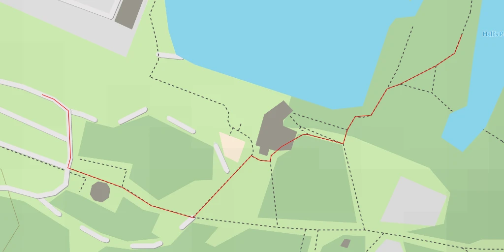 Map of the trail for Hall's Pool