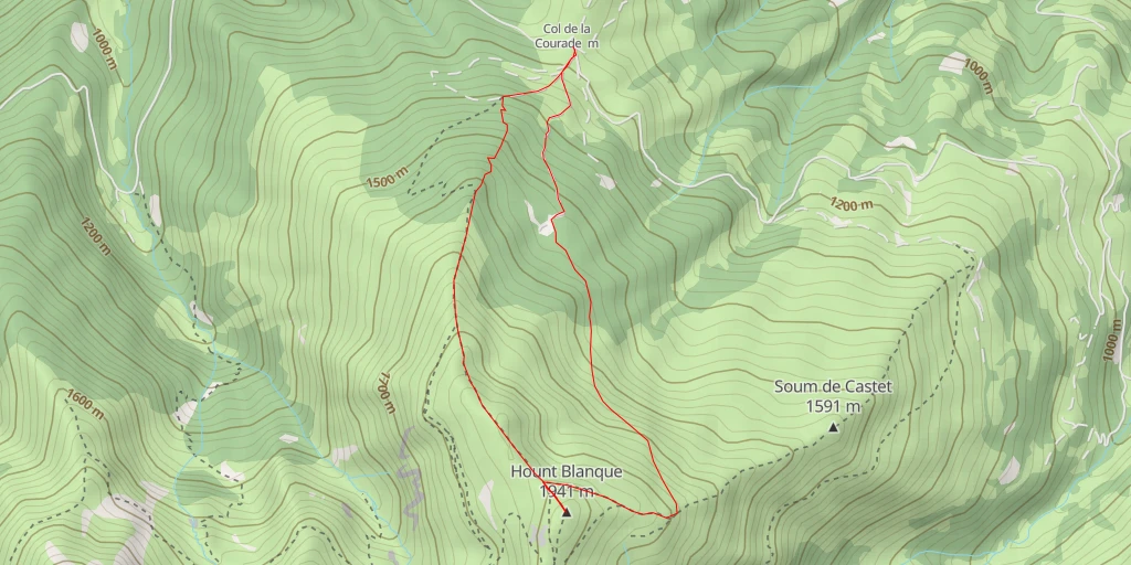 Carte de l'itinéraire :  Hount Blanque