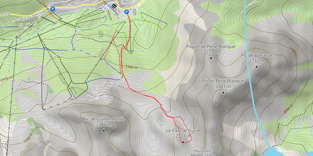 Map of the trail for Le Pain de Sucre Éperon N