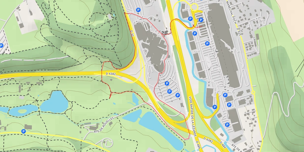 Carte de l'itinéraire :  Voie Verte - Véloroute de la Pointe de Caux - Voie Verte - Véloroute de la Pointe de Caux