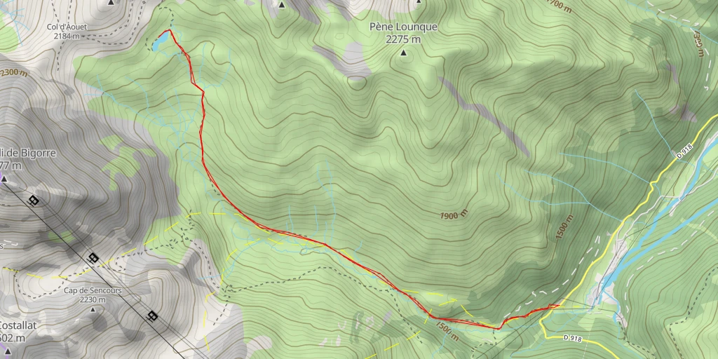 Carte de l'itinéraire :  Lac d'Arizes