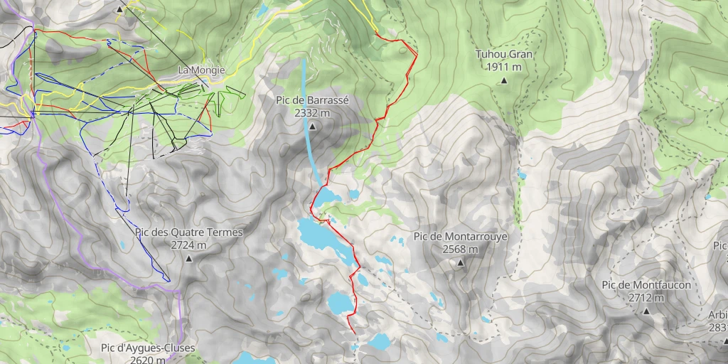 Carte de l'itinéraire :  Sentier du Pic de Portarras