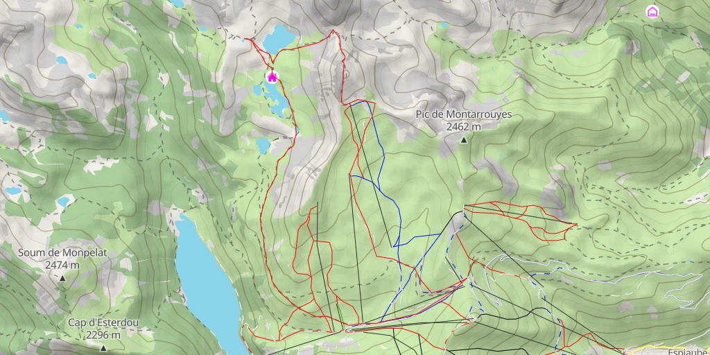 Carte de l'itinéraire :  Sentier du Pic de Portarras