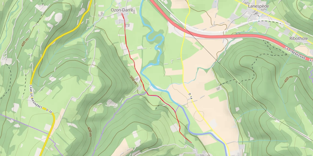 Carte de l'itinéraire :  Chemin de Gamulé - Chemin de Gamulé