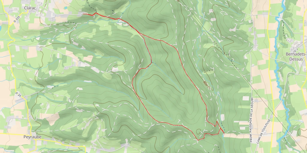 Carte de l'itinéraire :  Chemin des 4 Hittes - Chemin des 4 Hittes